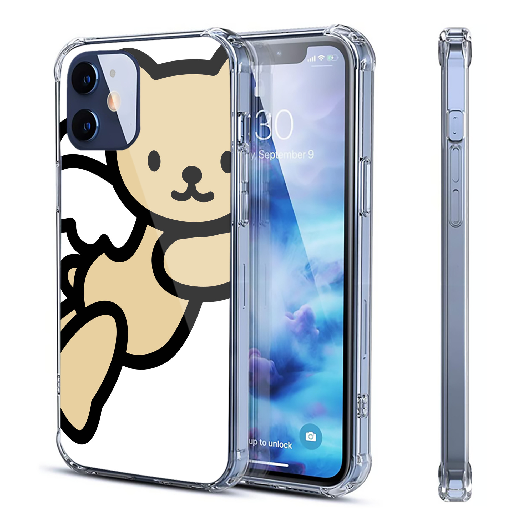 （画像用） Hello Kitty ハローキティ 【iPhone 12シリーズ対応】透明スマホケース（クリアソフトケース）